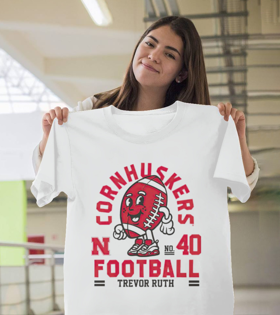Cornhuskers Nebraska Football Trevor Ruth 40 T-Shirt