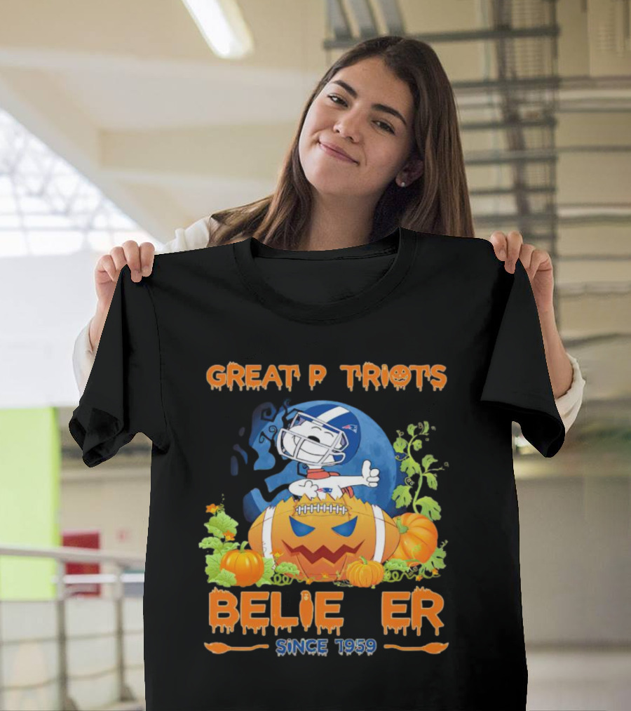 Great Patriots Believer Snoopy Halloween Since 1959 T-Shirt