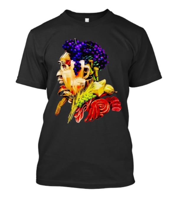 Toru Yano Damashie Baroque Food Face With Grapes And Wheat T-Shirt