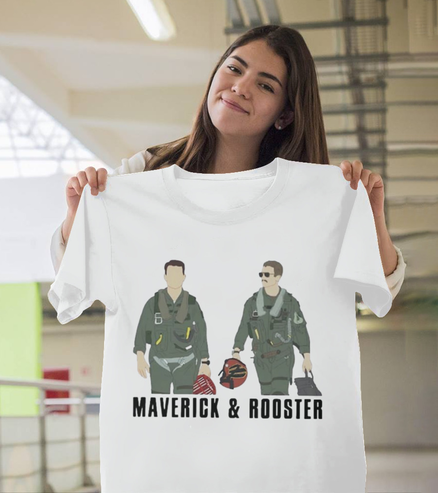 Top Gun Maverick and Rooster Pilot Duo T-Shirt