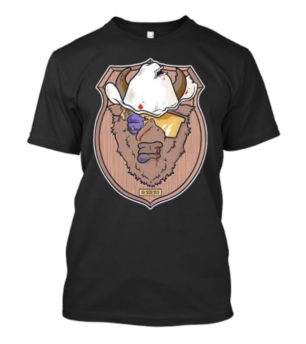 9/23/23 Cowboy Bison Face Shield T-Shirt