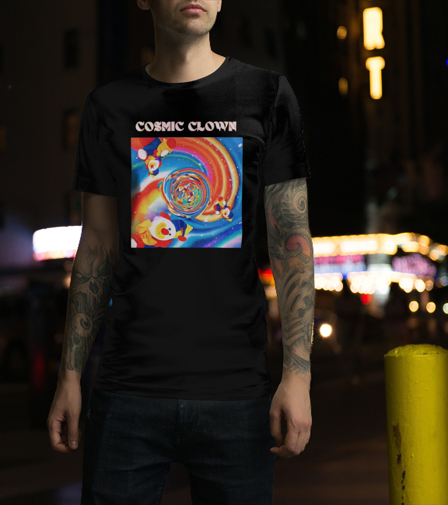 Cosmic Clown Whirlwind Of Colorful Jesters T-Shirt
