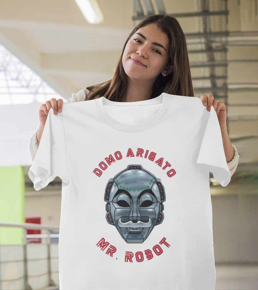 Domo Arigato Mr Robot Mask T-Shirt