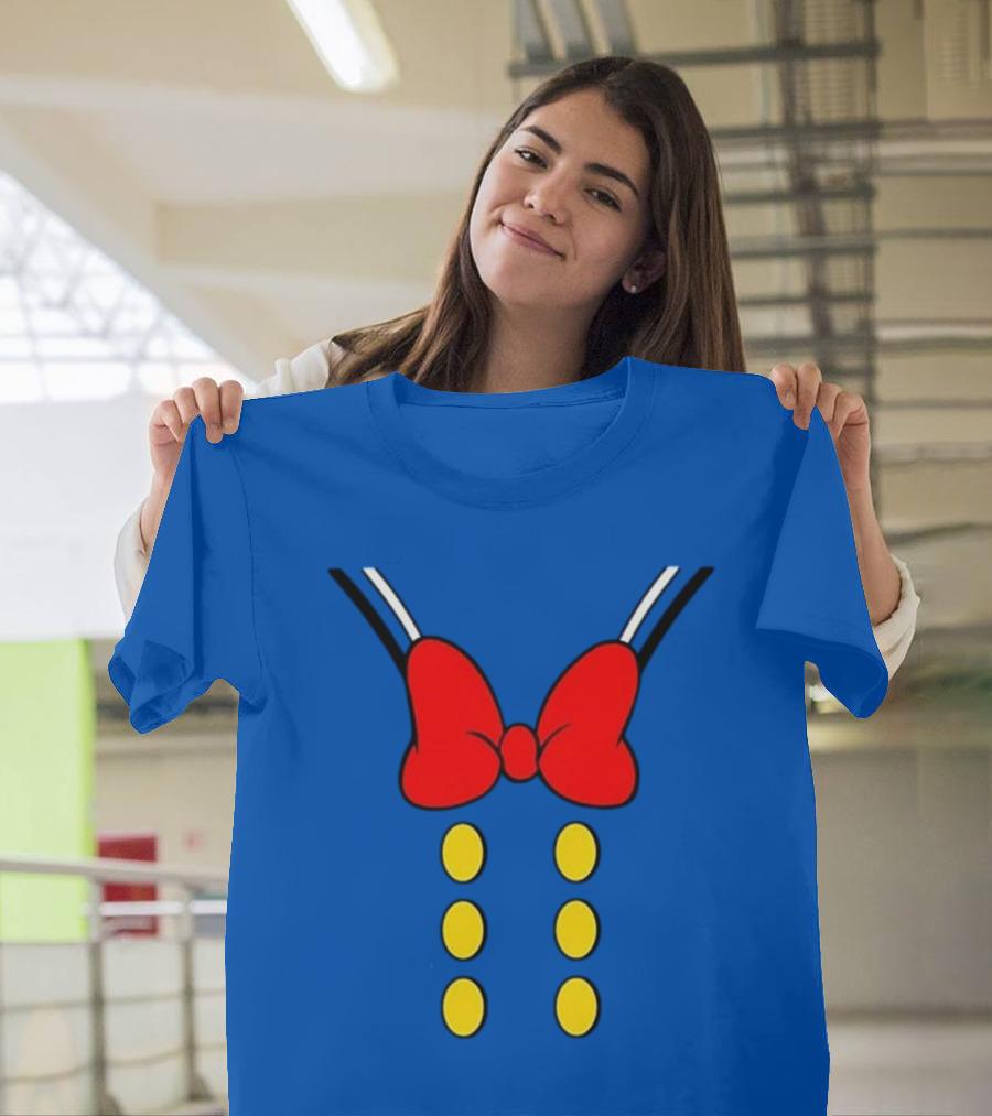Donald Duck Halloween Minnie Mouse Bow and Buttons T-Shirt
