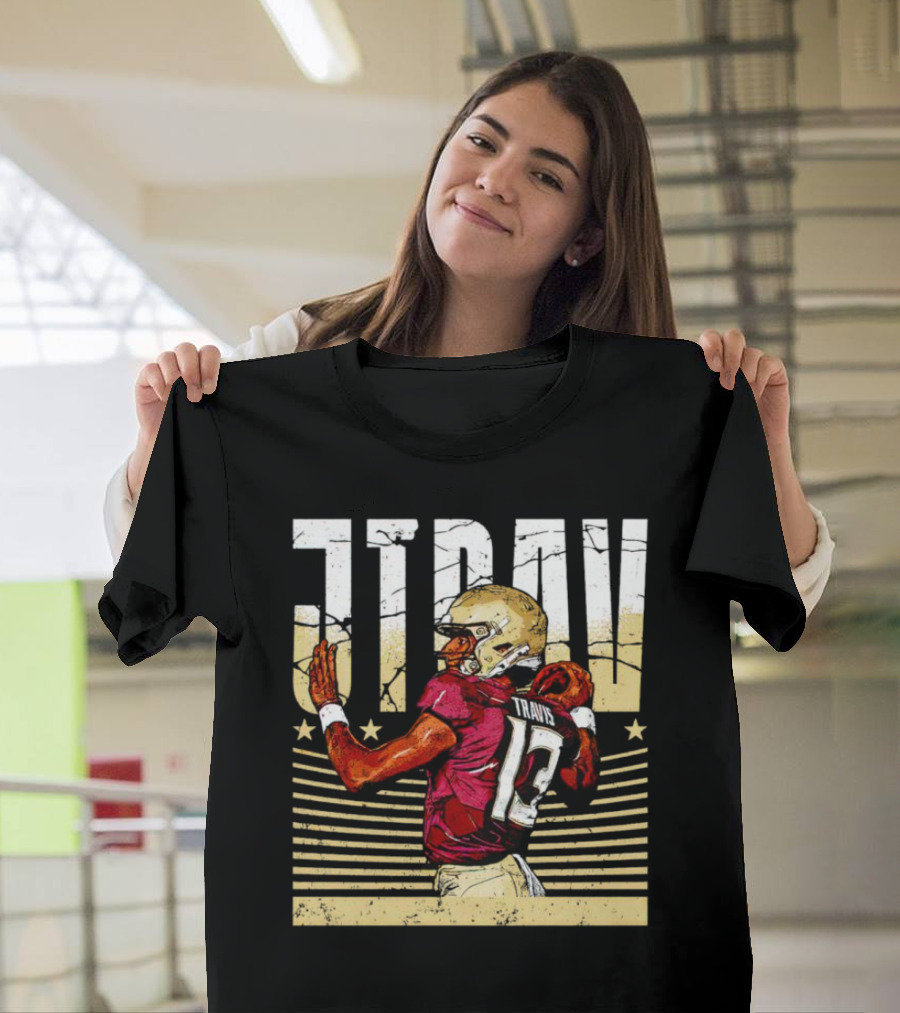 JTrav Jordan Travis Football Stars Stripes T-Shirt