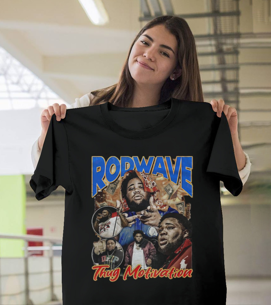 ROD WAVE Thug Motivation Money Music Collage T-Shirt