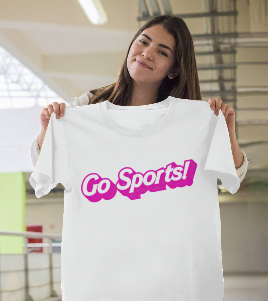 Barbie Go Sports Enthusiast Pink Bold Typography T-Shirt