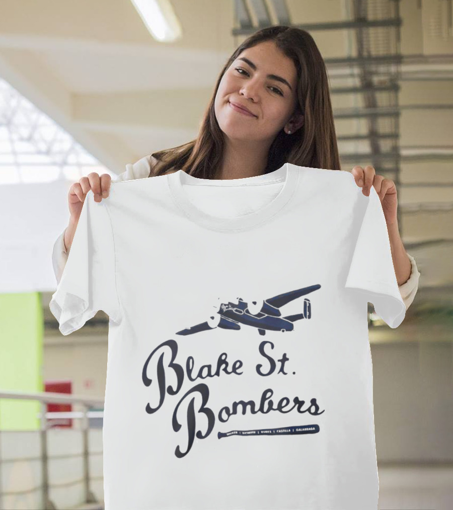 Blake St Bombers Airplane And Baseball Bat T-Shirt