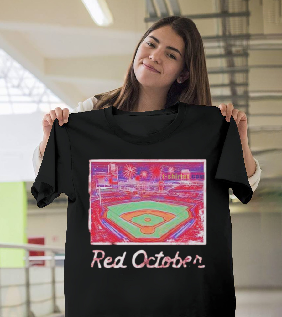 Red October Philadelphia Phillies Stadium Fireworks T-Shirt