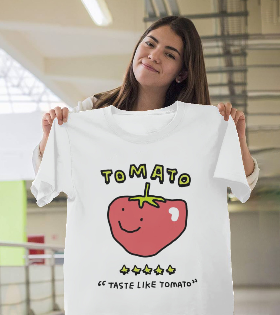 TOMATO Taste Like Tomato Five-Star Smiling Tomato Face T-Shirt