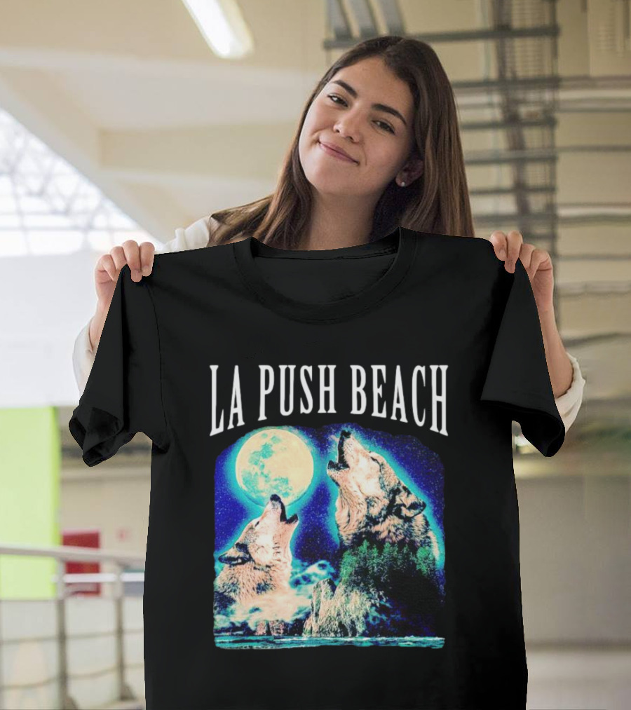La Push Beach Wolves Howling At Full Moon T-Shirt