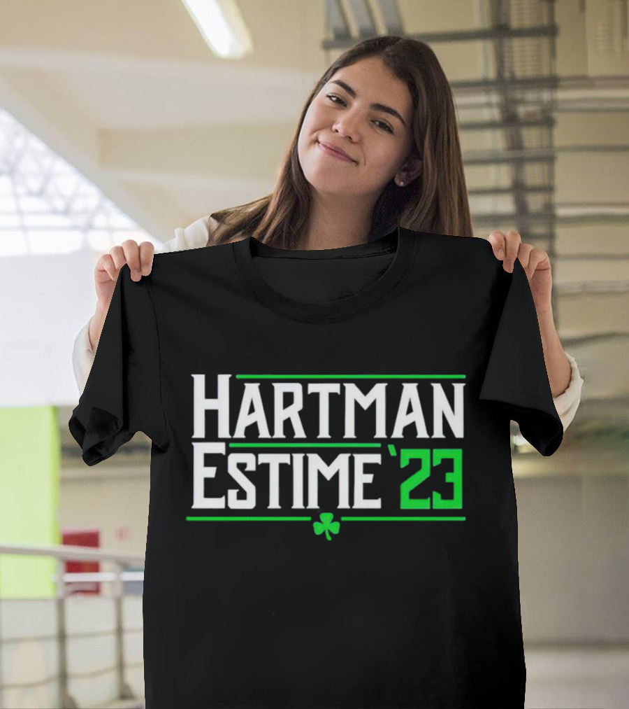 Hartman Estime '23 Shamrock Clovers Green and White T-Shirt