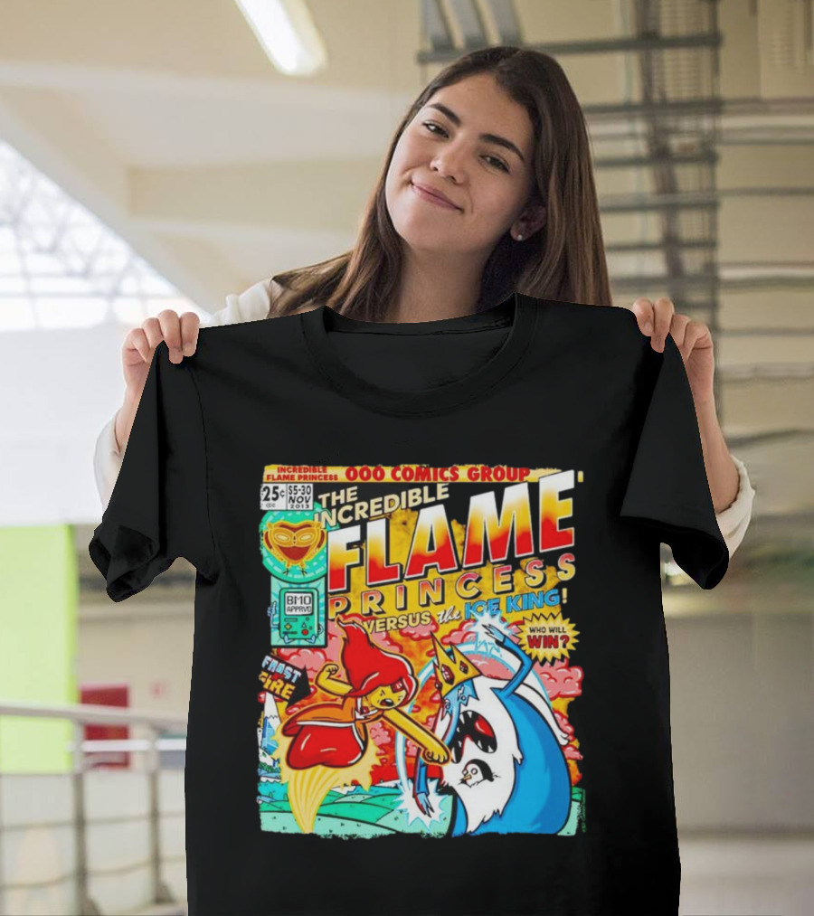 The Incredible Flame Princess Versus the Ice King Adventure Time 000 Comics Group T-Shirt