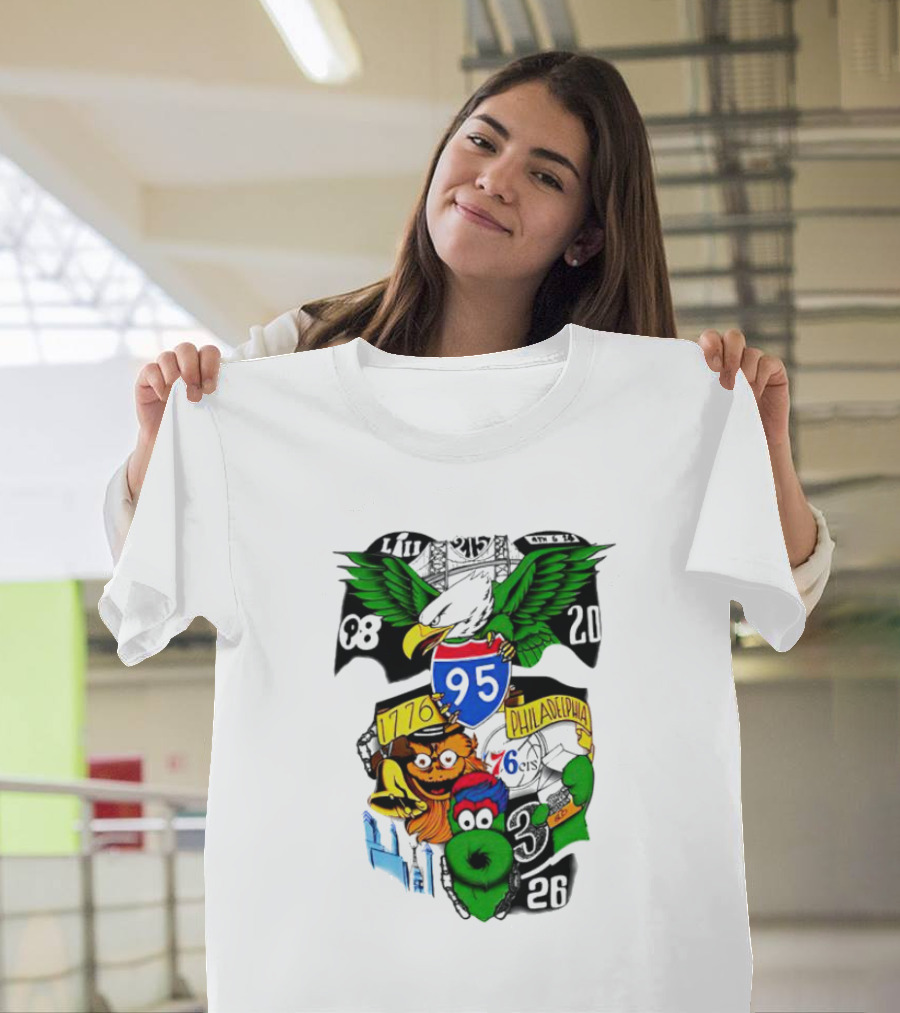 Dunphy 215 Tattoo Philadelphia 1776 Eagle Mascot 95 T-Shirt