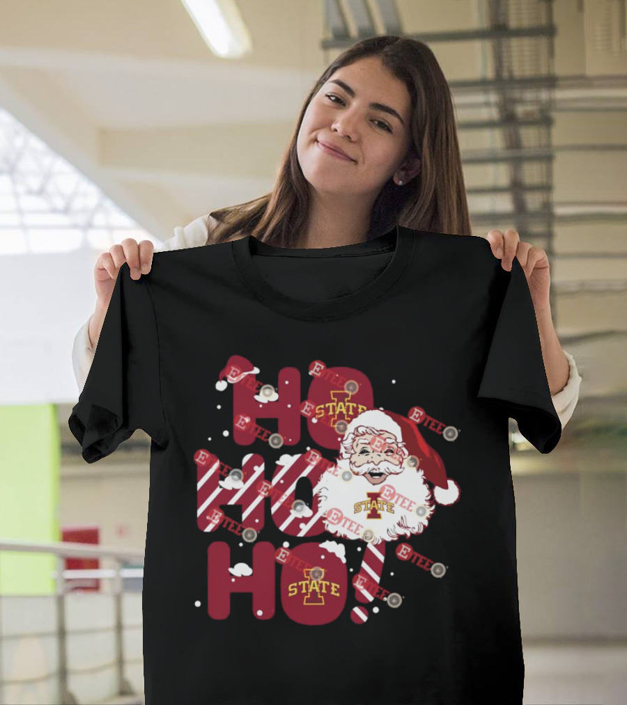 Iowa State Cyclones Santa Claus Ho Ho Ho Christmas T-Shirt