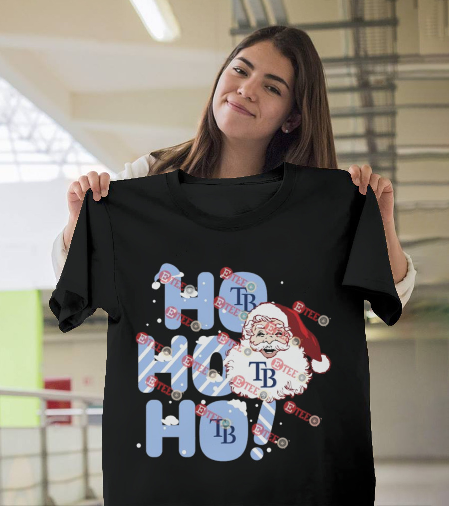 Tampa Bay Rays Santa Claus Ho Ho Ho TB Christmas Holiday T-Shirt
