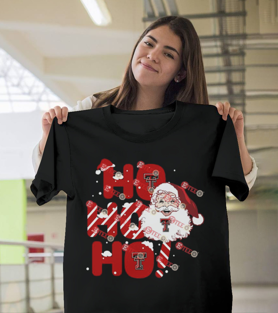 Texas Tech Red Raiders Santa Ho Ho Ho Christmas T-Shirt