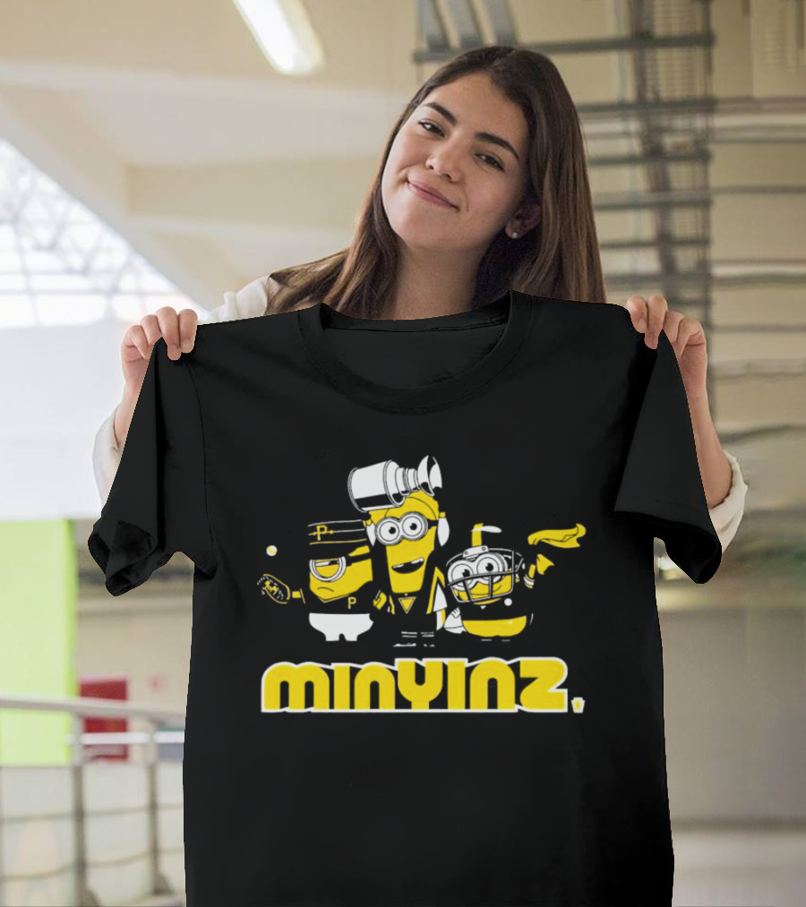 Minyinz Minions Pittsburgh Pirates Football and Baseball T-Shirt