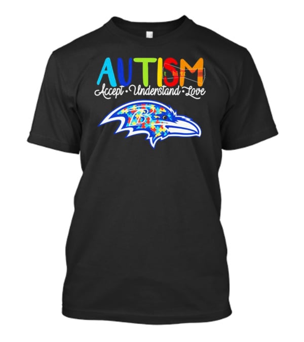 Baltimore Ravens NFL Autism Accept Understand Love Awareness T-Shirt