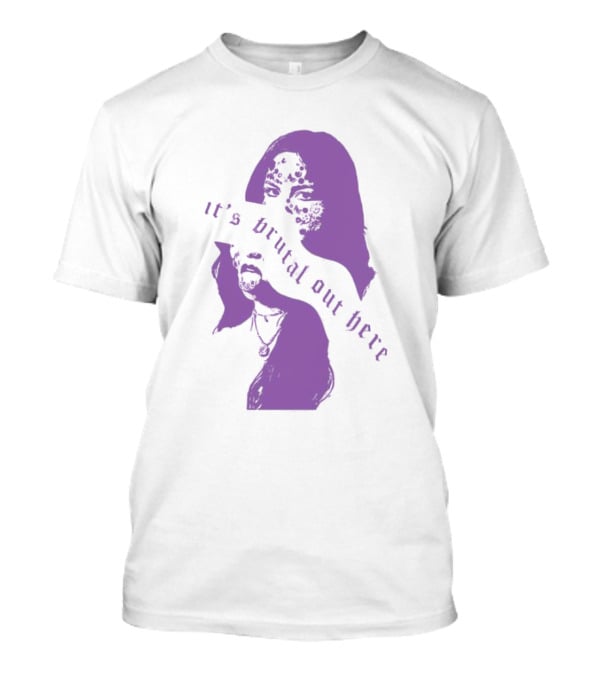 Olivia Rodrigo It's Brutal Out Here Purple Dual Image T-Shirt