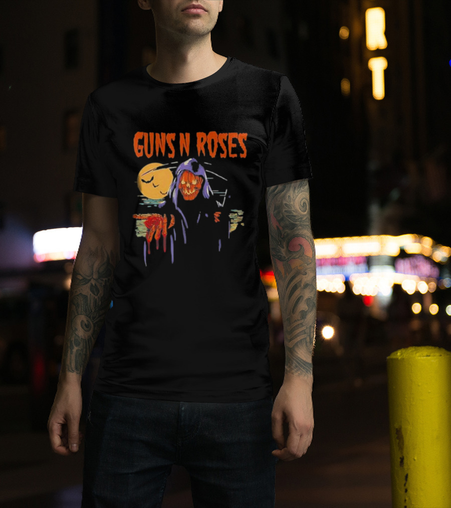 Guns N Roses Reaper Rose Halloween T-Shirt