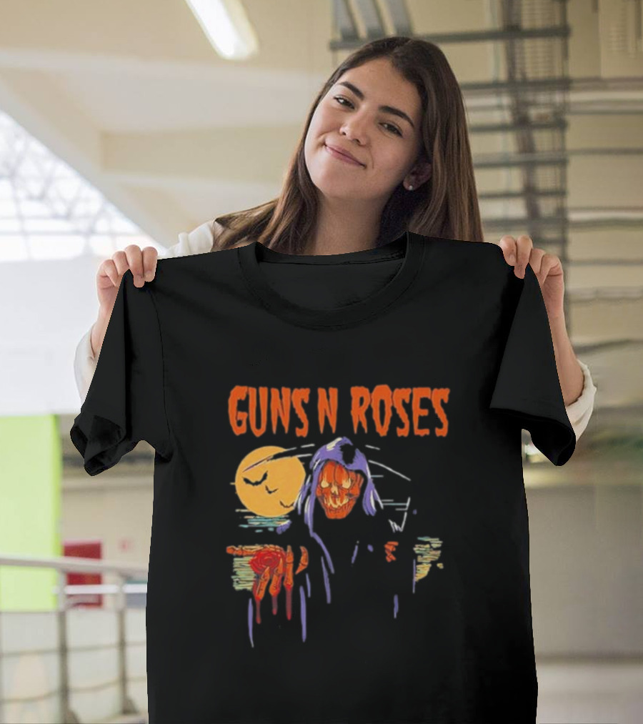 Guns N Roses Reaper Rose Halloween T-Shirt