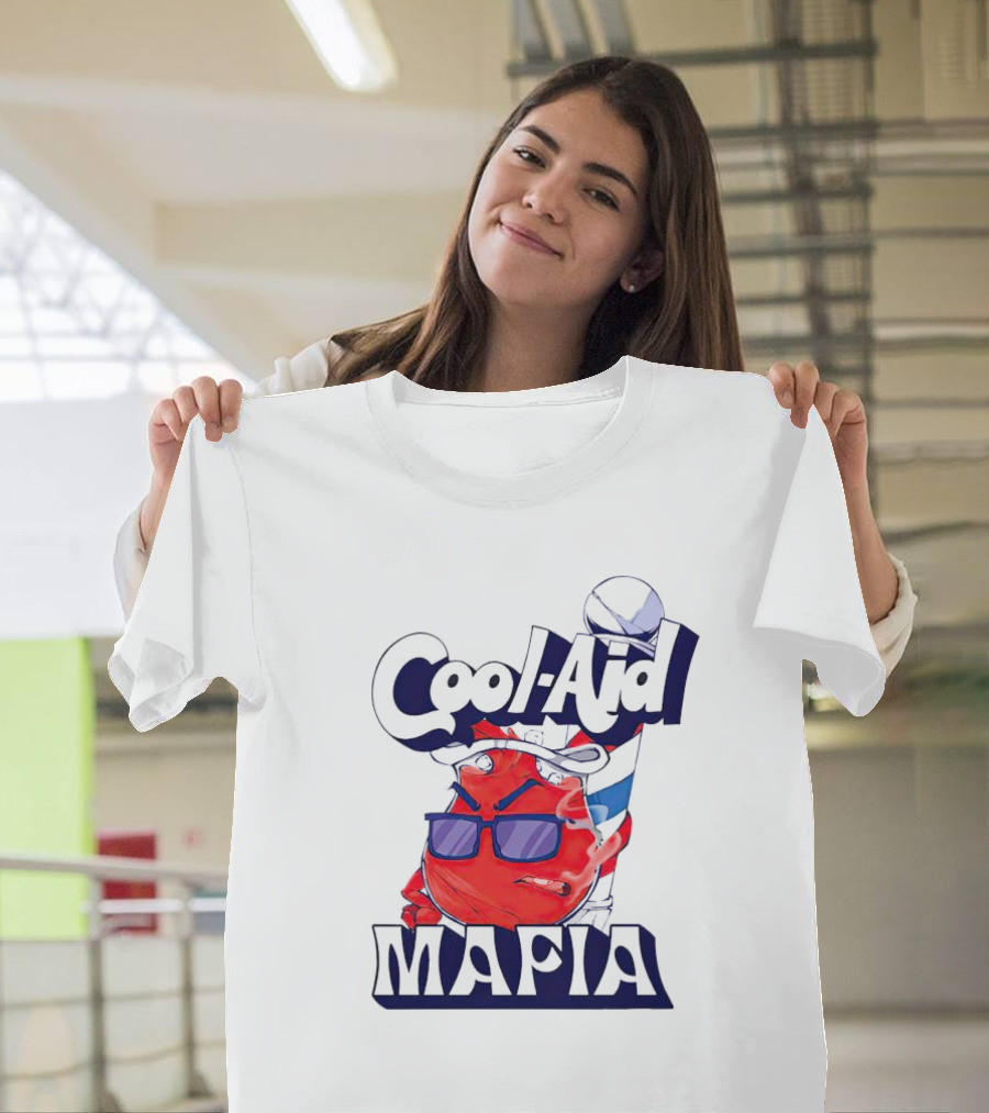Cool-Aid Mafia Red Character with Sunglasses and Fedora T-Shirt