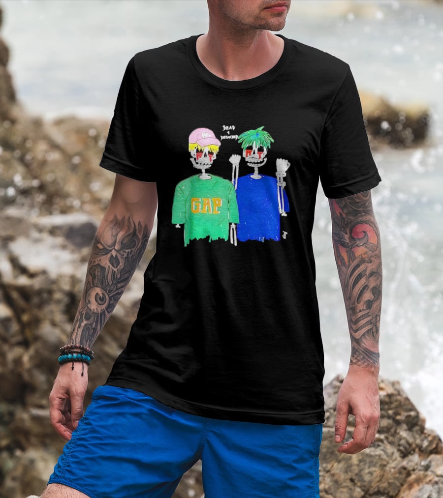 Dead And Detached Peep And Tracy Skeletons Wearing GAP T-Shirt