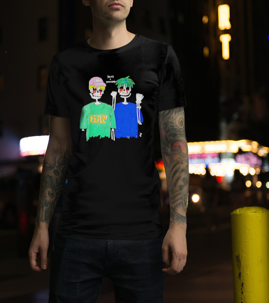 Dead And Detached Peep And Tracy Skeletons Wearing GAP T-Shirt