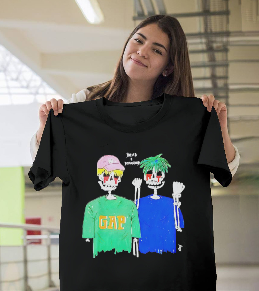 Dead and Detached Peep and Tracy Skeletons Wearing GAP T-Shirt