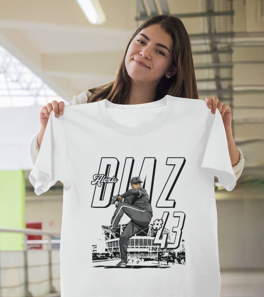 Alexis Diaz 43 Cincinnati Reds MLBPA Stadium Pitching T-Shirt