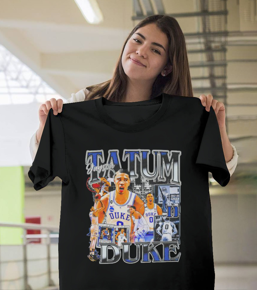 Jayson Tatum Duke Blue Devils Basketball Collage T-Shirt