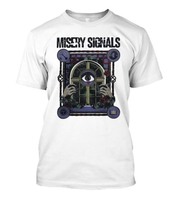 Misery Signals Echoes All-Seeing Eye Roses And Symbols T-Shirt