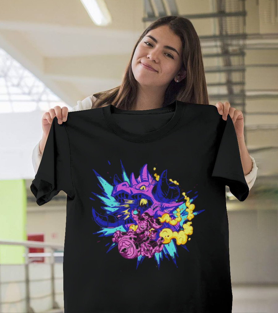 Blizzard Gear Warcraft Rumble Vibrant Dragon Mech Battle Explosion T-Shirt