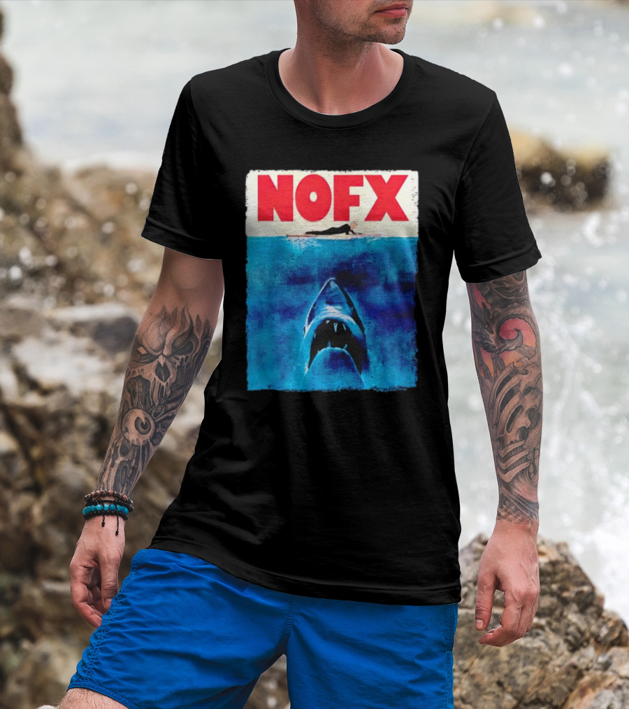 NOFX Jaws Surfer Shark T-Shirt