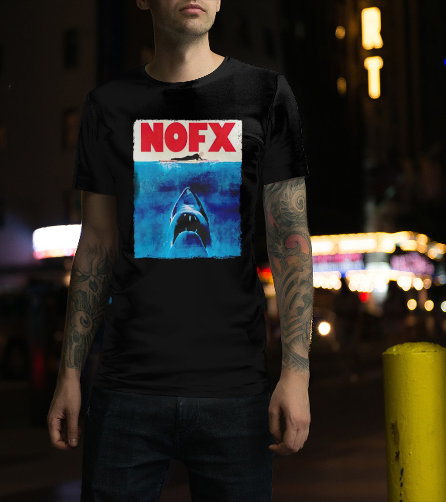 NOFX Jaws Surfer Shark T-Shirt