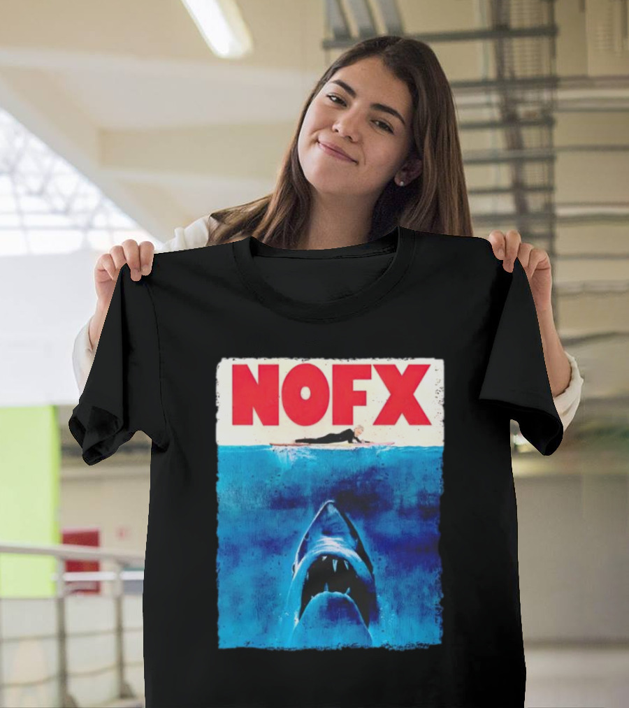 NOFX Jaws Surfer Shark T-Shirt