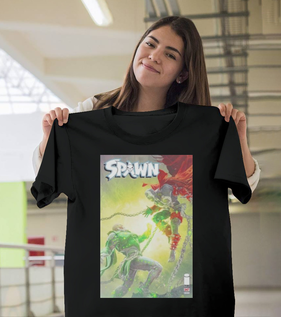 Spawn 347 Comic Cover Dark Hero Battle Chains T-Shirt