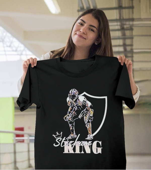 Stickum King Football Shield Drawing T-Shirt