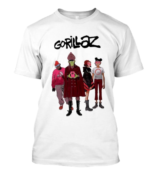 Gorillaz Cracker Island Animated Band Characters T-Shirt