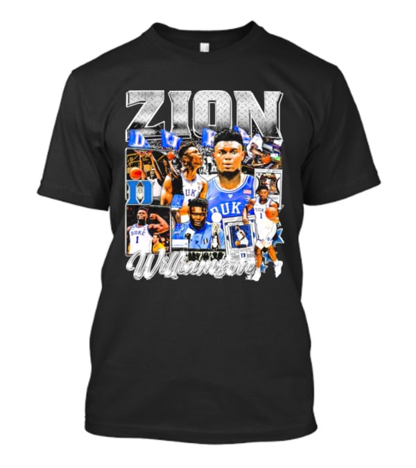 Zion Williamson Duke Blue Devils Collage Basketball Highlights T-Shirt