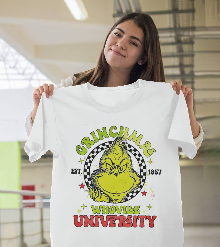Grinchmas Whoville University Est. 1957 Christmas T-Shirt