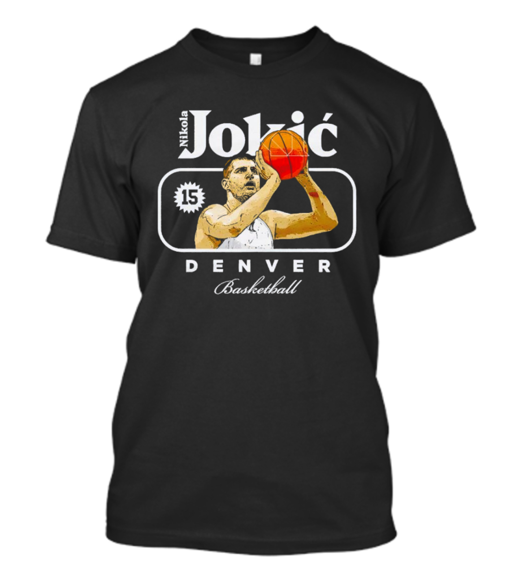Nikola Jokic Denver Basketball Number 15 T-Shirt