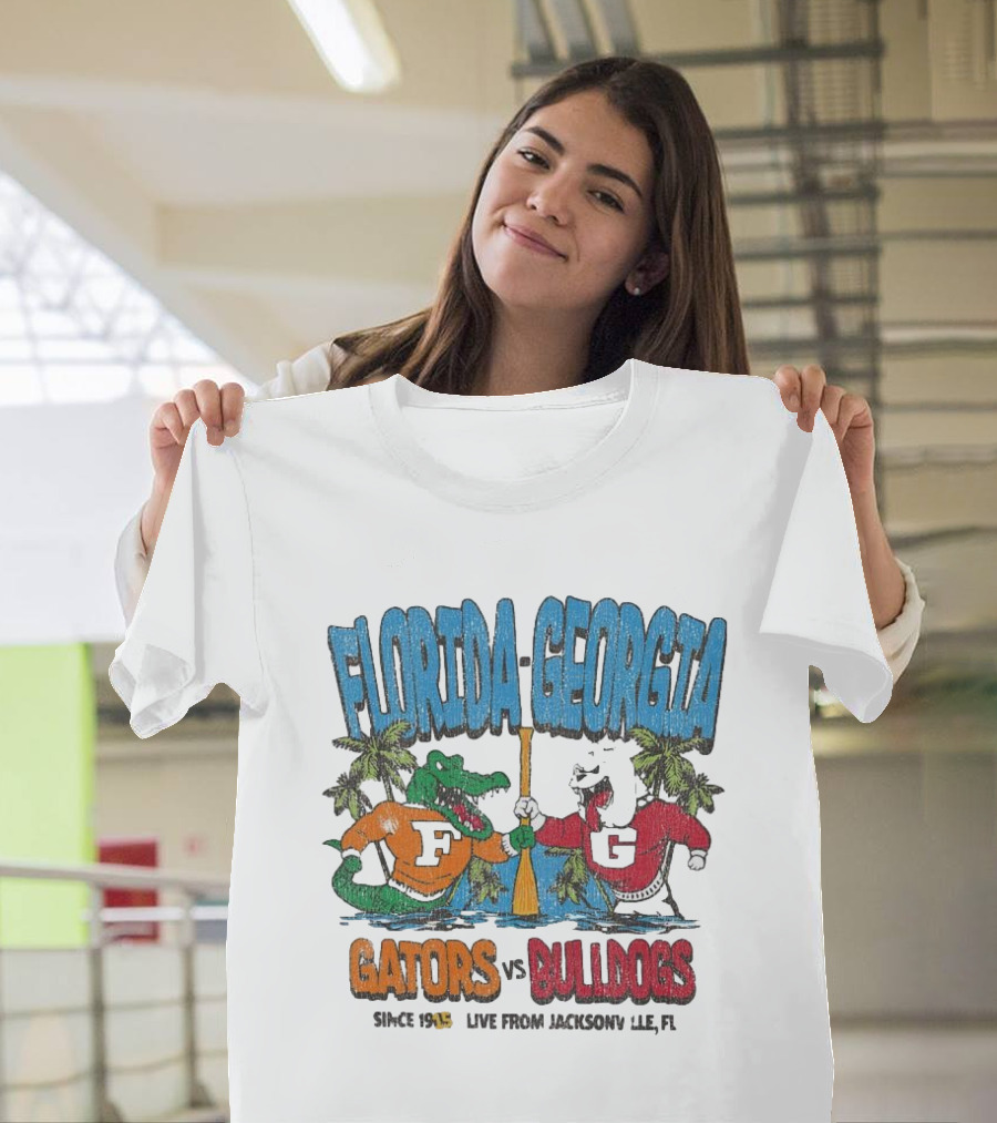 Florida Georgia Gators vs. Bulldogs Since 1933 Live From Jacksonville FL T-Shirt