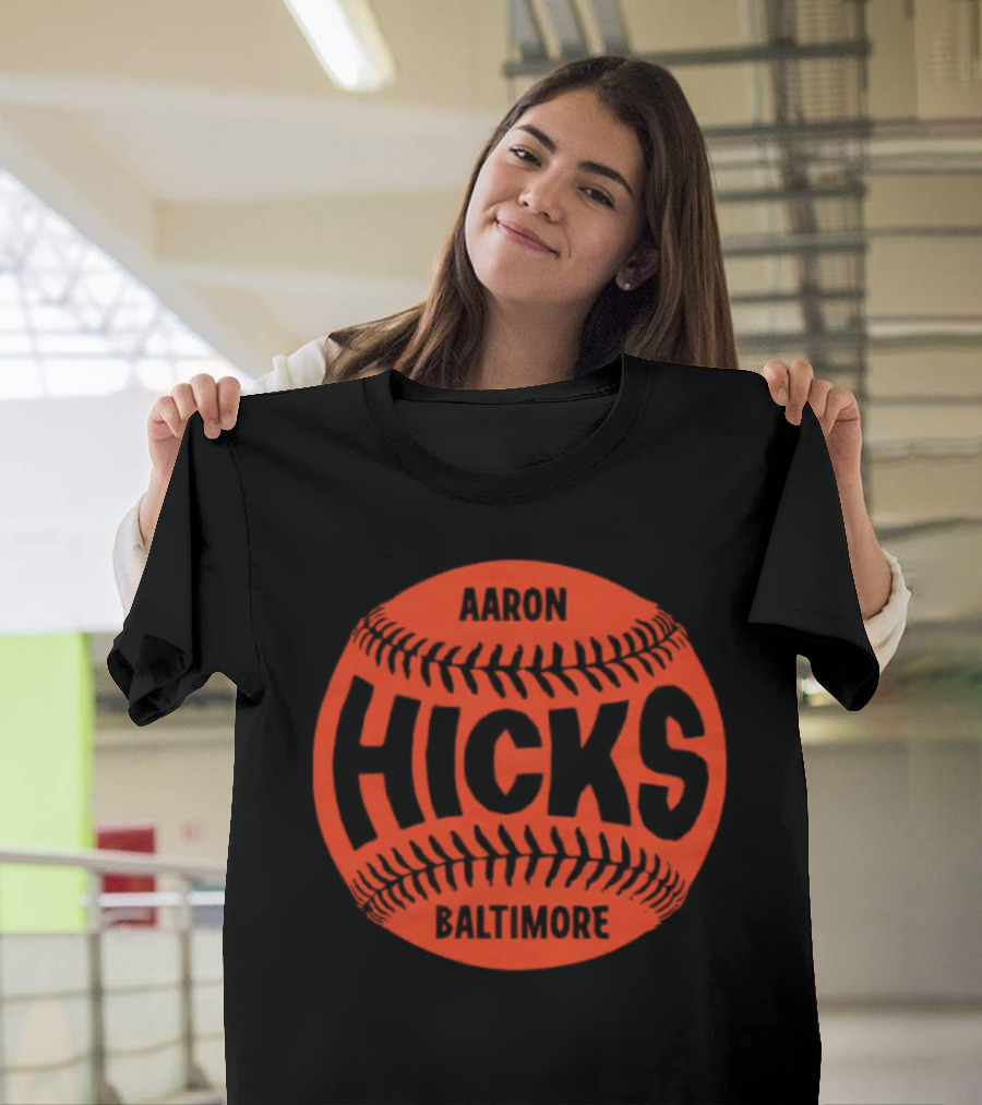 Aaron Hicks Baltimore Baseball Iconic Circular T-Shirt