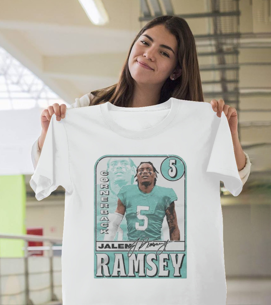 Jalen Ramsey Cornerback 5 Miami Card T-Shirt
