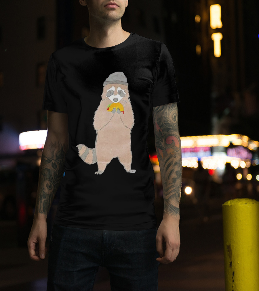 Mischievous Raccoon Eating Taco Bandit T-Shirt