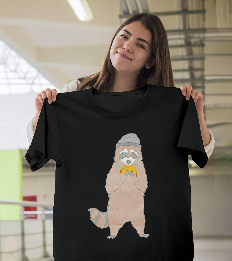Mischievous Raccoon Eating Taco Bandit T-Shirt