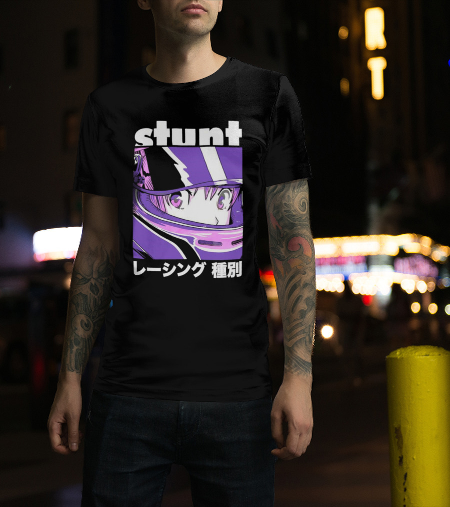 Stunt Anime Style Racing Helmet T-Shirt