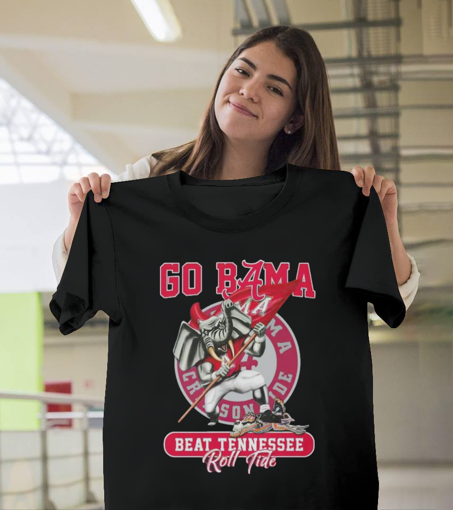 GO BAMA BEAT TENNESSEE ROLL TIDE ALABAMA CRIMSON TIDE MASCOT T-Shirt